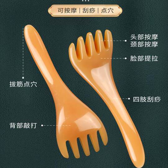 Five-prong head massage comb for scraping
