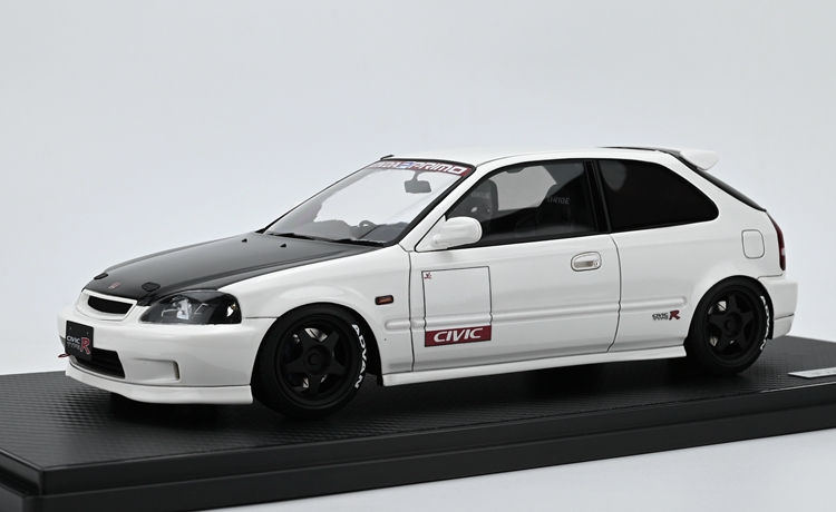 IG 1:18思域 CIVIC EK9 Type R复古车不开门汽车模型超跑收藏成品 - 图0