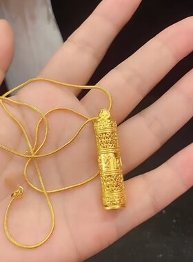 大彤彤同款越南沙金佛吊坠项链