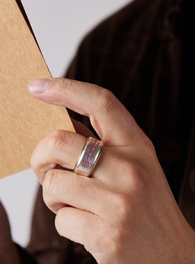 招财戒指男士平安转运宽指环