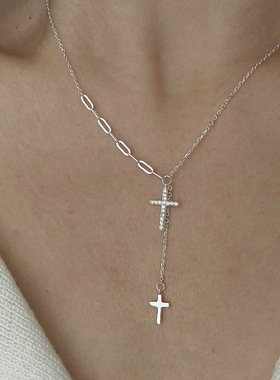 十字架吊坠小众设计感