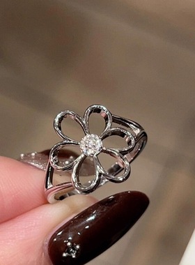 女款小众设计食指戒开口指环