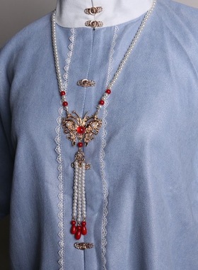 古风长款璎珞复古吊坠