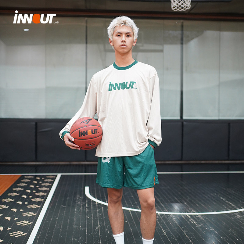 INNOUT LAB双面穿网眼运动长袖T恤网孔透气速干健身男篮球训练服,淘宝优惠券,粉丝福利购,淘宝优惠卷