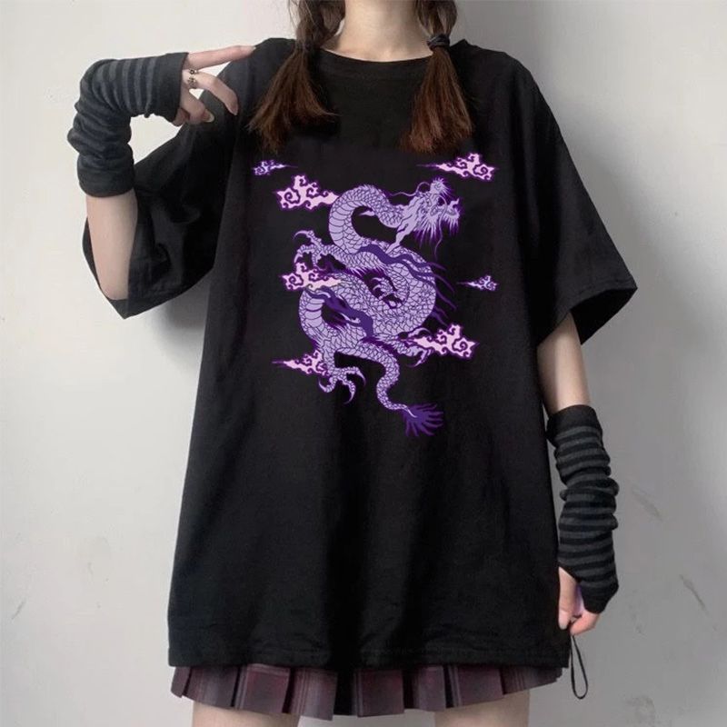 Dark style series T-shirts欧美搞怪y2k暗黑风格系列短袖印花T恤 - 图1