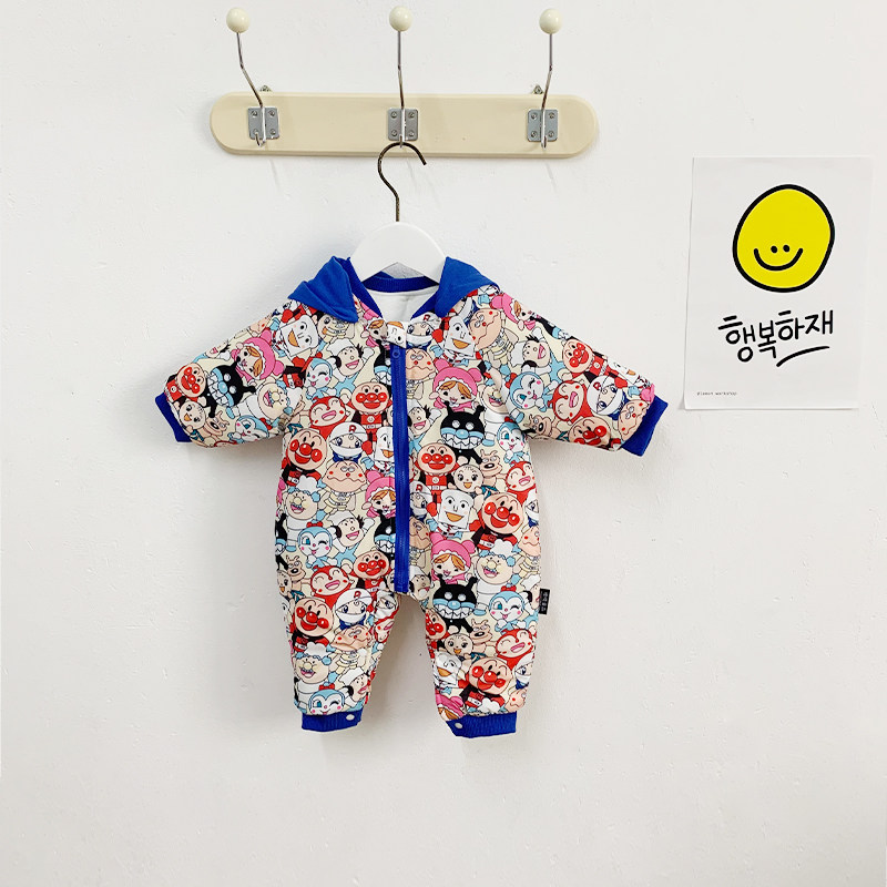 新生婴儿ins连体衣韩国外出宝宝哈衣爬服冬装保暖加厚带帽棉衣,淘宝优惠券,粉丝福利购,淘宝优惠卷