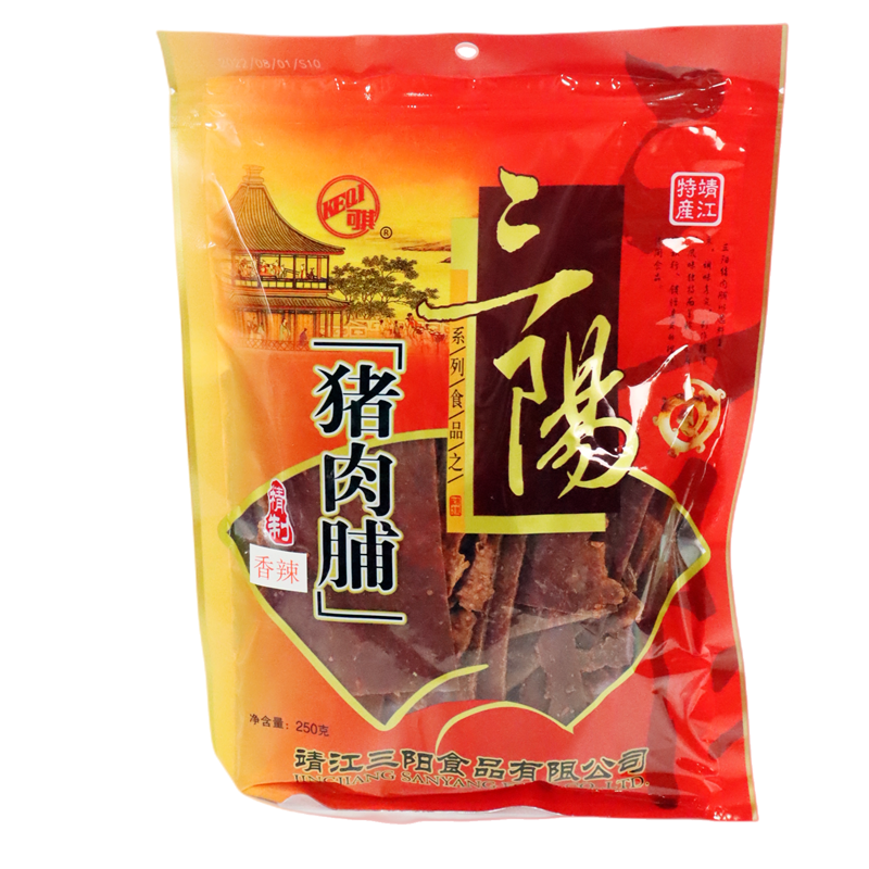 靖江特产正宗三阳猪肉脯 靖江猪肉脯250g自然片副片碎片500g包邮 - 图0