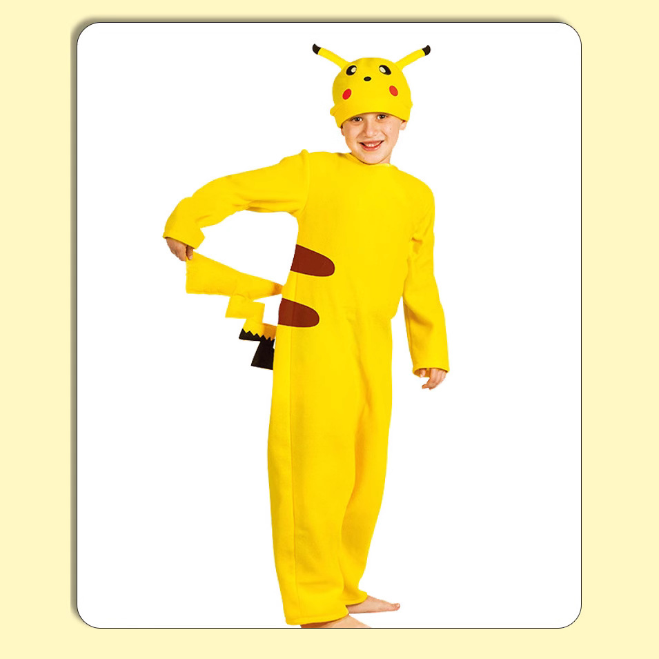 Pikachu儿童角色扮演cos动漫游戏家居衣服六一万圣节舞台演出服装 - 图1