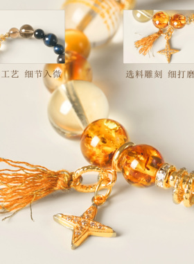 天然海蓝宝手串手链念珠细闪祥云