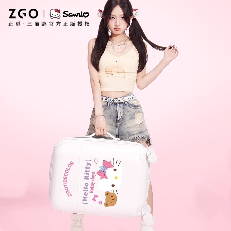 正港ZGOhellokitty行李箱女孩20寸学生哈喽kitty猫旅行24寸拉杆箱