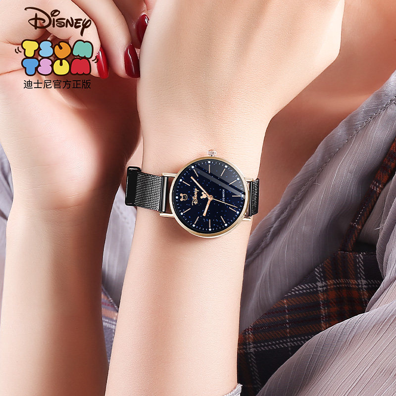 迪士尼初中生中学生气质简约手表 正港联意国产腕表