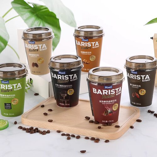 barista每日咖啡师韩国进口饮料即饮冷萃减糖拿铁咖啡250ml10杯装 - 图2