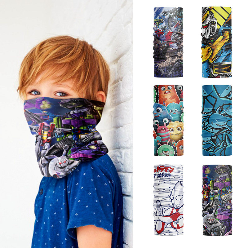 男女儿童魔术头巾护颈围奥特曼怪兽脖套卡通面罩骑行露营防晒面巾,淘宝优惠券,粉丝福利购,淘宝优惠卷