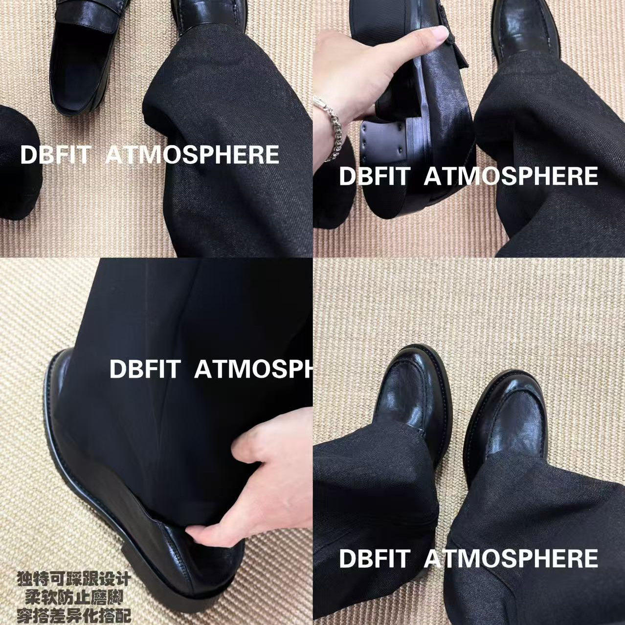 DBFIT头层牛皮做旧哑光肌理感可踩跟乐福鞋男士通勤德比休闲皮鞋,淘宝优惠券,粉丝福利购,淘宝优惠卷