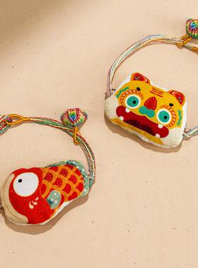 端午五彩绳手链中药香囊手绳儿童红绳手工编织男女款手串端午节礼