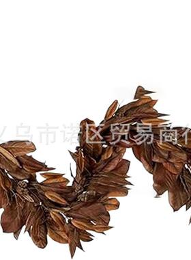 Brown Magnolia Leaf Garland棕色木兰叶花环圣诞节花环