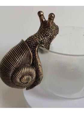 独立 花园站园艺牛艺MCO挂花盆杯装饰动物树脂工品家居装饰摆蜗件