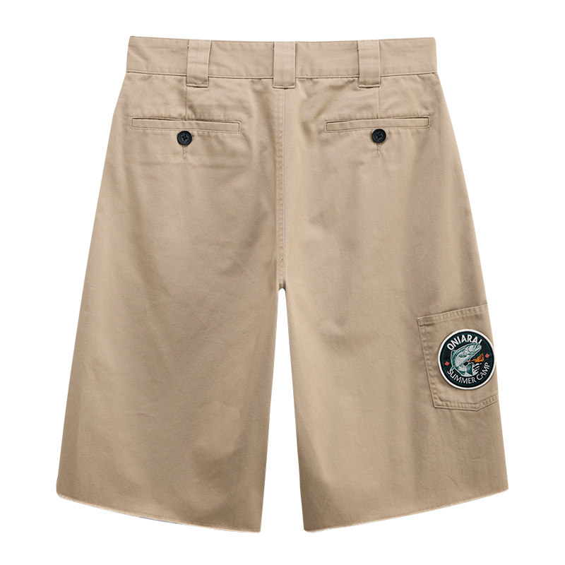 Oniwash 24 spring and summer four seasons painted and labeled trousers-style workwear men's casual shorts 24B0542