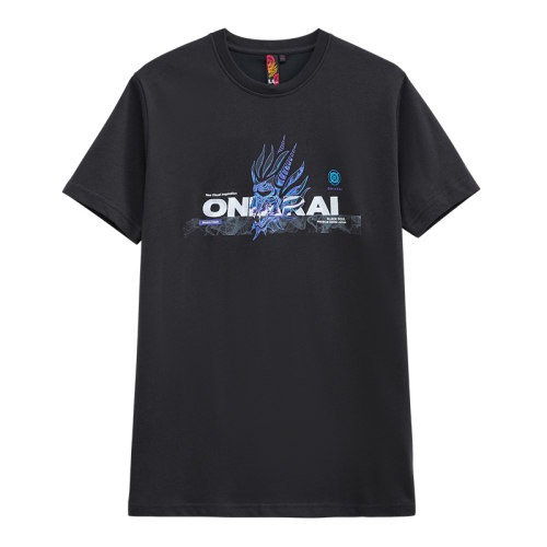 ONIARAI/鬼洗24春夏新品赛搏朋克科幻线条短袖男士T恤 B830153 - 图2