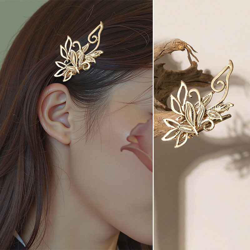 新中式珍珠流苏发夹女扇形玫瑰花刘海夹侧边夹头发饰品送女友礼物,淘宝优惠券,粉丝福利购,淘宝优惠卷