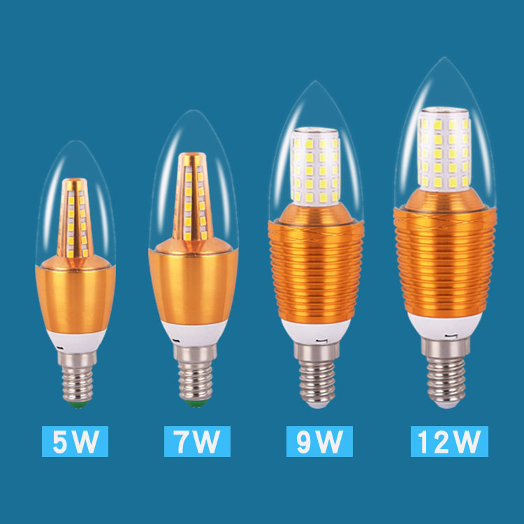 家用LED小螺口灯泡吊灯黄白光led灯尖灯泡e14小螺E27大螺节能灯泡 - 图1