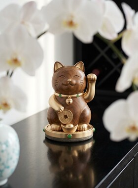 猫咪元宝造型开业摆件
