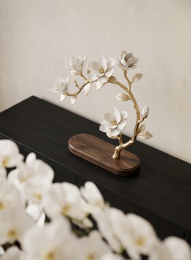 玉兰花摆件装饰高级感小众乔迁礼