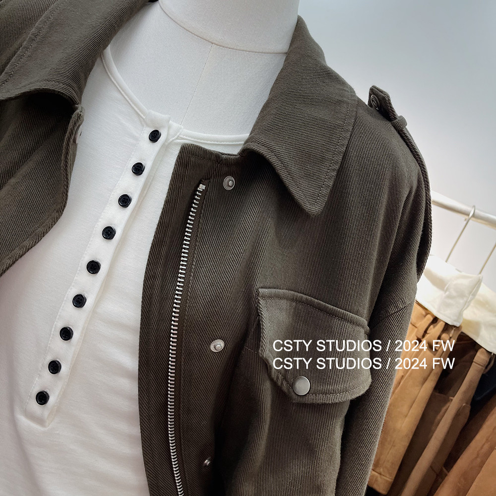 美式休闲宽松夹克工装口袋外套抽绳牛仔上衣+军绿腰带半身裙套装,淘宝优惠券,粉丝福利购,淘宝优惠卷