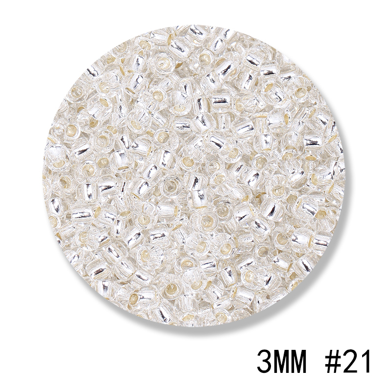 心欣DIY东宝米珠日本进口TOHO玻璃珠3mm灌银系列串珠花朵戒指材料 - 图0