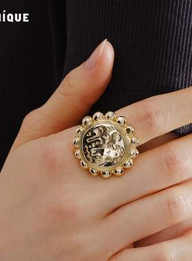 Picnique热带回忆圆牌印章戒指