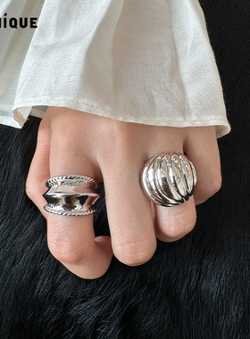 picnique经典复古螺纹戒指