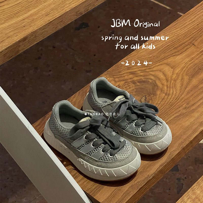 韩国德训鞋儿童网面运动鞋JBM春夏季新款休闲鞋男女童透气跑步鞋 - 图2