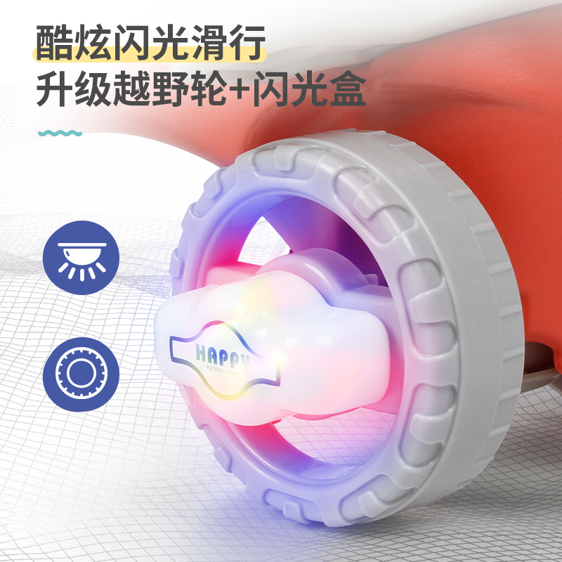 儿童家用摇摇木马二合一宝宝塑料加厚1-3周岁礼物防侧翻摇马-图1