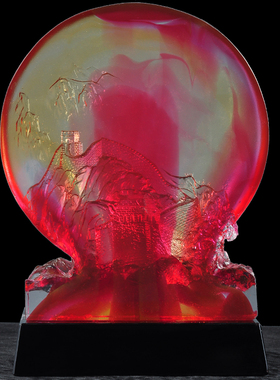 琉璃送朋友团队工程竣工纪念品