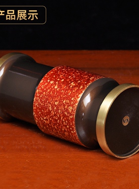 黄铜虹晶香筒招财香桶上香装香放香插香香筒家用寺庙佛堂佛具用品