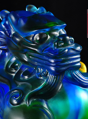 琉璃办公室周年庆典礼品印章摆件