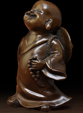 小和尚中式风家居客厅茶室工艺品