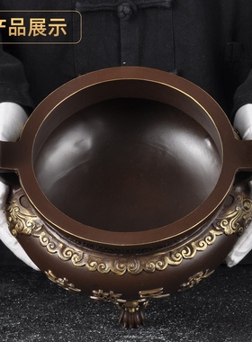 紫铜色香炉有求必应香炉上香烧香插香线香炉家用寺庙佛堂供奉香炉
