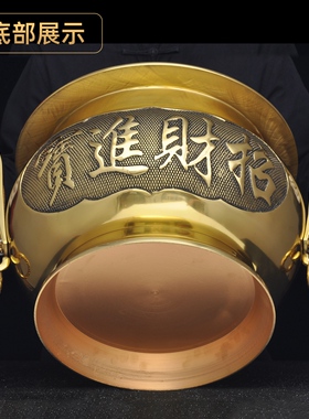特大号黄铜香炉家用寺庙佛堂财神供奉观音供佛香炉烧香插香线香炉