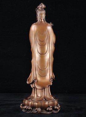 紫铜观音摆件南海菩萨像寺庙