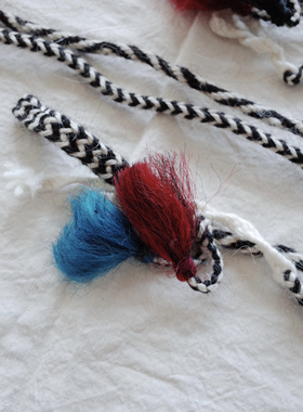 乌尔朵藏区手工牦牛毛手工编制绳子挂饰腰带相机带（180CM）