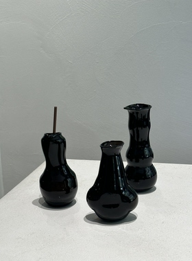 几多黑色系列｜水滴玻璃花器摆件（大号）