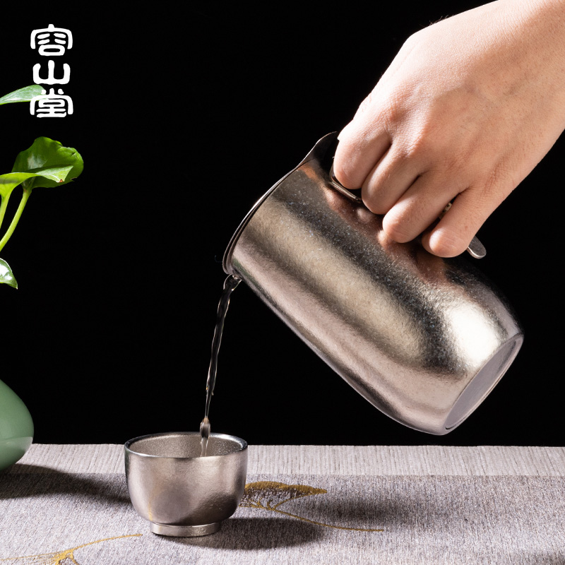 容山堂纯钛旅行茶具泡茶器户外便携一壶两杯随身快客杯露营套装-图3