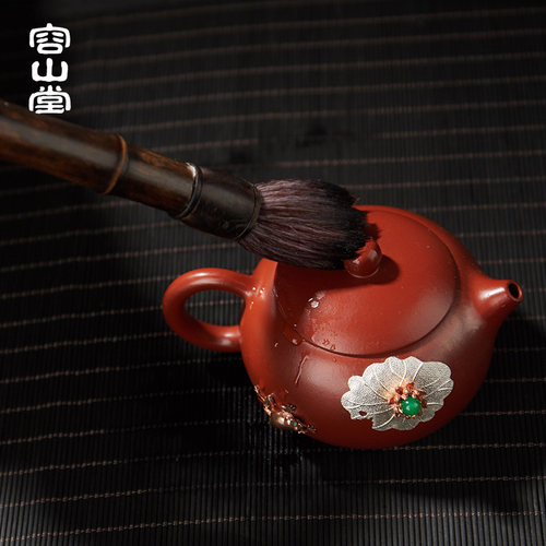 容山堂竹制养壶笔洗普洱茶刀茶针茶杯架茶道六君子功夫茶具配件 - 图1