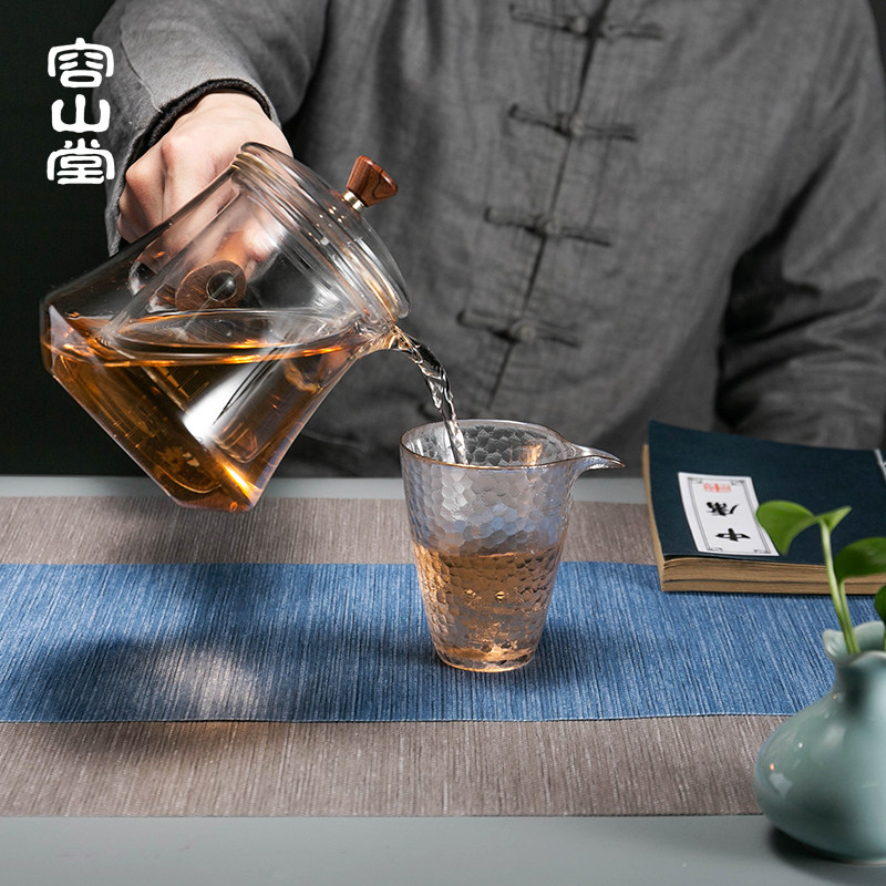 容山堂侧把玻璃煮茶器电陶炉泡茶壶 容山堂电陶炉