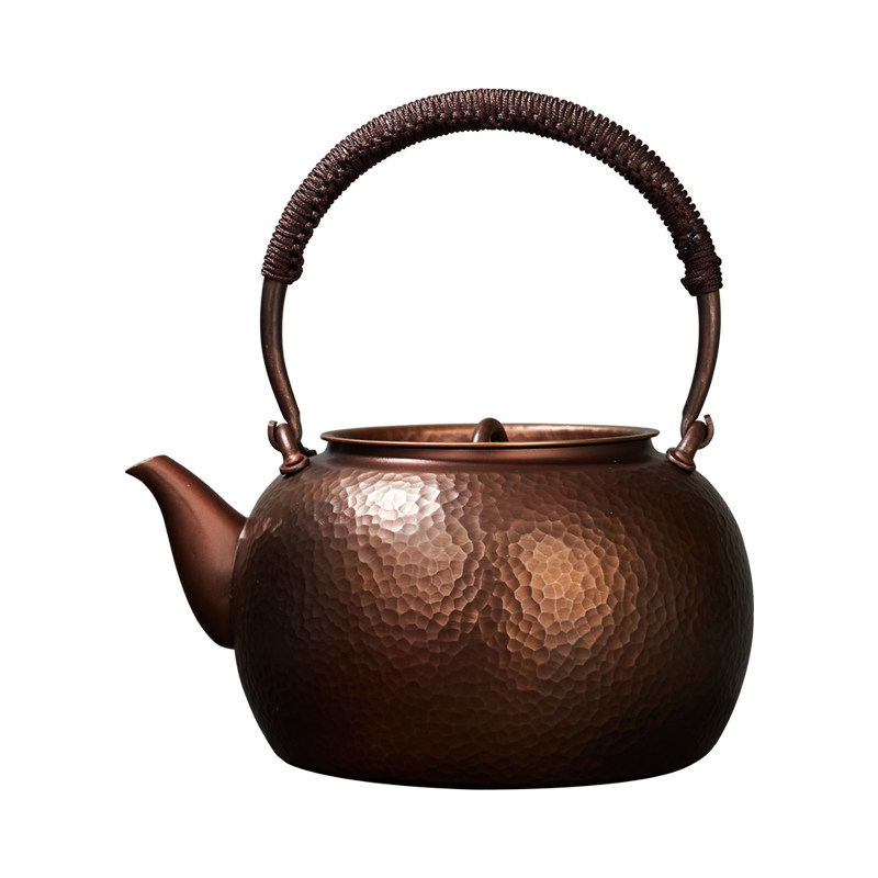 容山堂纯铜壶紫铜手工泡茶壶烧水壶 容山堂茶壶