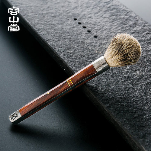 容山堂茗扬獾毛养壶笔仿黑牛角茶刷壶刷茶道零配六君子配件 - 图3