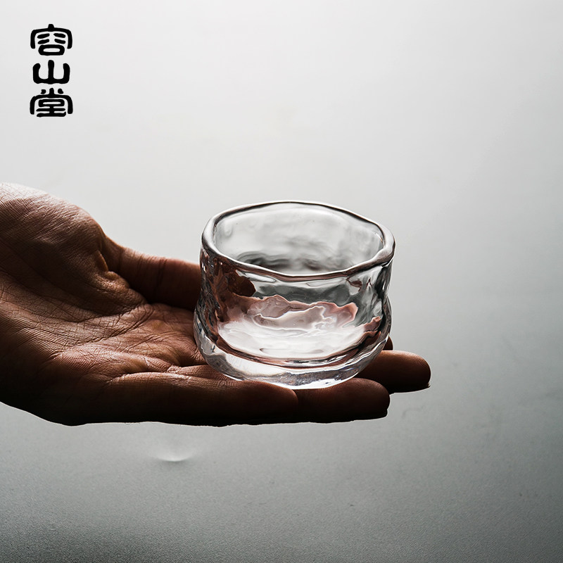 容山堂随形水晶玻璃茶杯主人杯加厚加大品茗杯单杯琉璃盏功夫茶具,淘宝优惠券,粉丝福利购,淘宝优惠卷