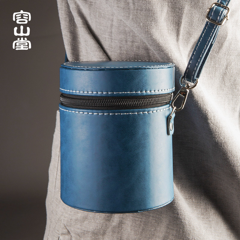 One pot and three cups of portable travel kung fu tea set