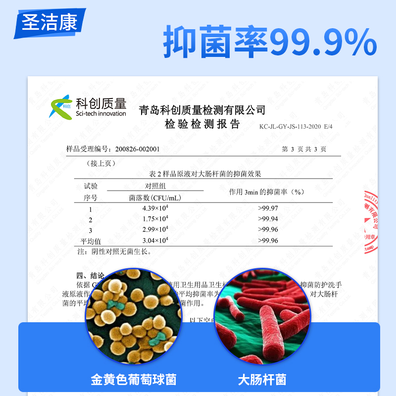 圣洁康泡沫型抑菌宝宝家用洗手液 圣洁康洗手液